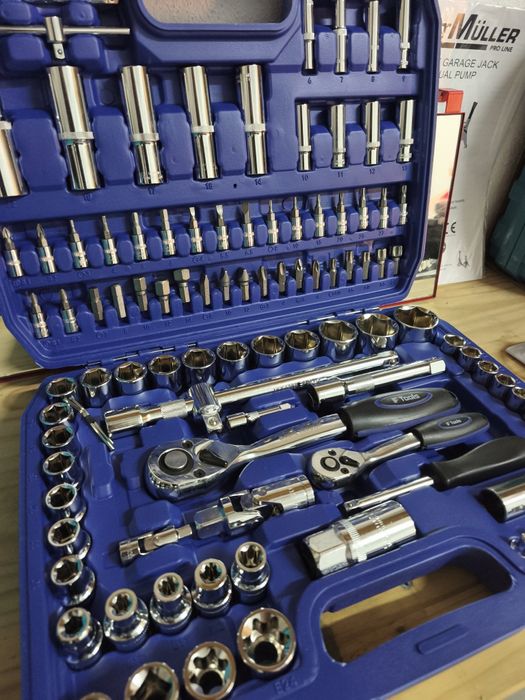 Caixa de Ferramentas 108pcs Chrome-Vanadio Cromado Ftools