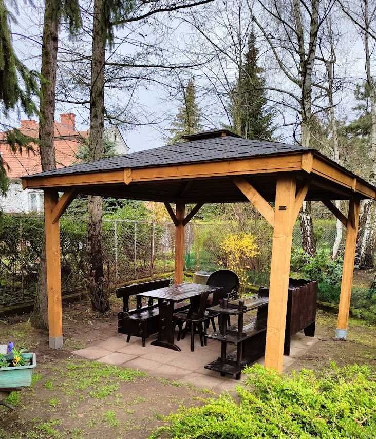 Altana MALTA 3X3 altanka ogrodowa wiata zadaszenie pergola słupy 12x12