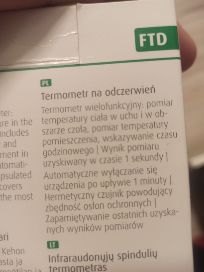 Termometr bezdotykowy Medisana