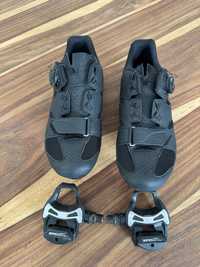 Buty na szosę Giro savix II black rozm. 44 + spd SL + bloki