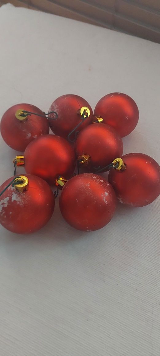 Bolas Natal cor mate pendente incluído (8 unidades) otimo estado