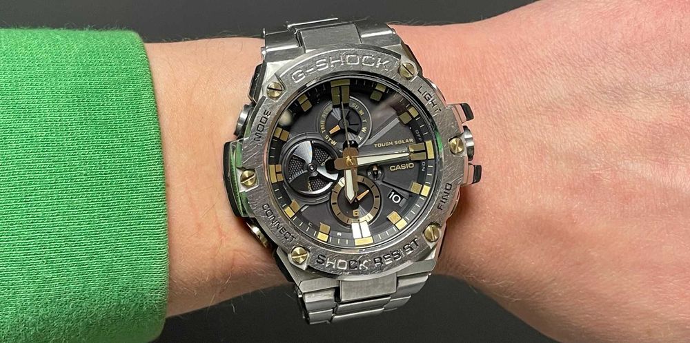 Zegarek Casio G-SHOCK GST-B100D G-Steel Solar Bluetooth