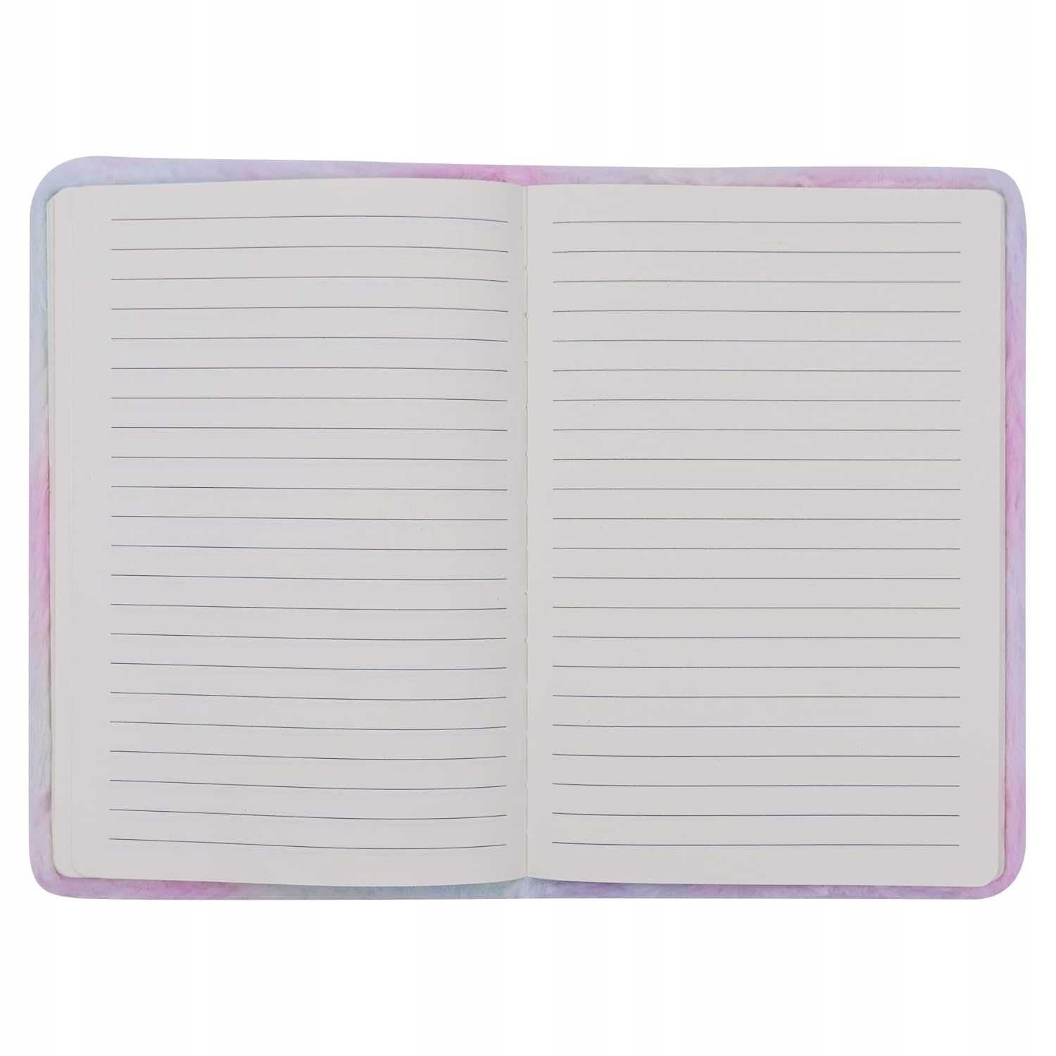Pamiętnik notes z kłódką wielokolorowy pluszowy kotek notatnik A5