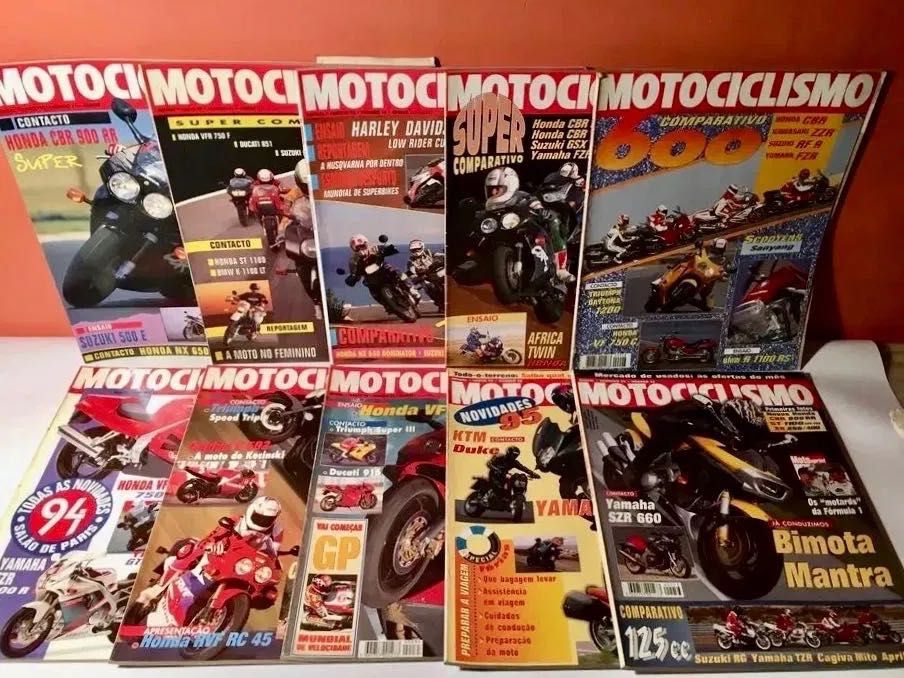 MOTOCICLISMO - 50 revistas + 3 catálogos + 1 de acessórios