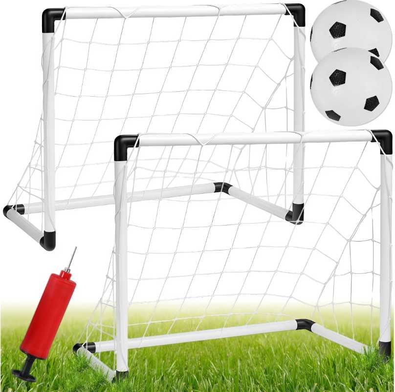 2x Bramka Piłkarska +2 Piłki Pompka Sportowy Zestaw Dla Dzieci  5w1