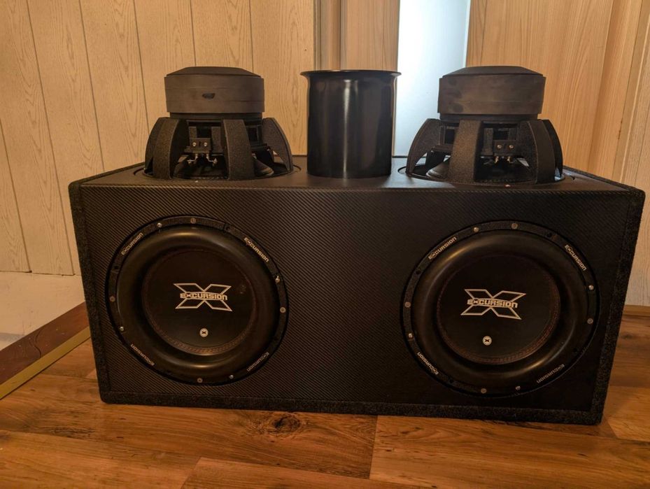 4 subwoofery Excursion SXX.v2 12 D4 + skrzynia + pakiet 500F