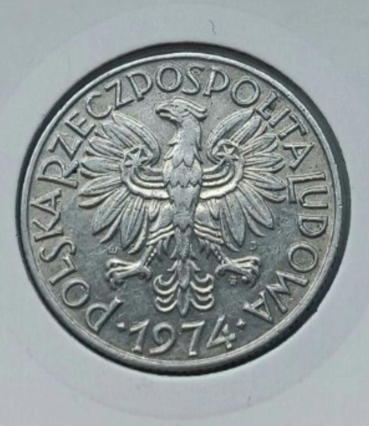 5 złotych Rybak 1974 ODWROTKA. Bardzo rzadka!