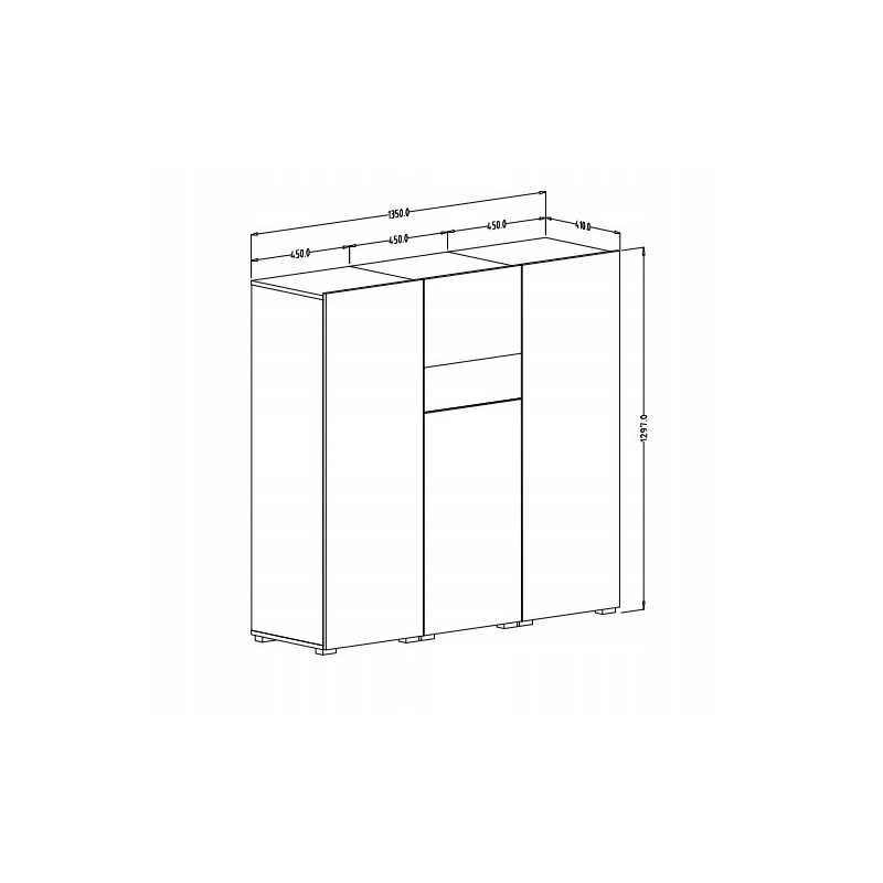Komoda Power I satin orzech 24Z6JE TYP 46