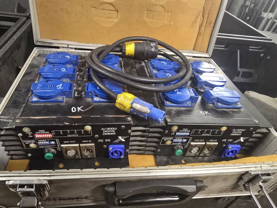 Dimmer PX 99 6x 1200w ściemniacz blinder blindery par 36 par 56 par 64