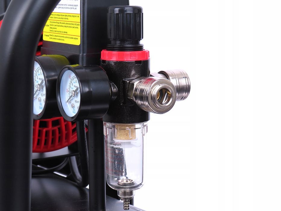 Kompresor 50L Cichy Bezolejowy 2 Tłoki 2 Pompy Spreżarka 230V