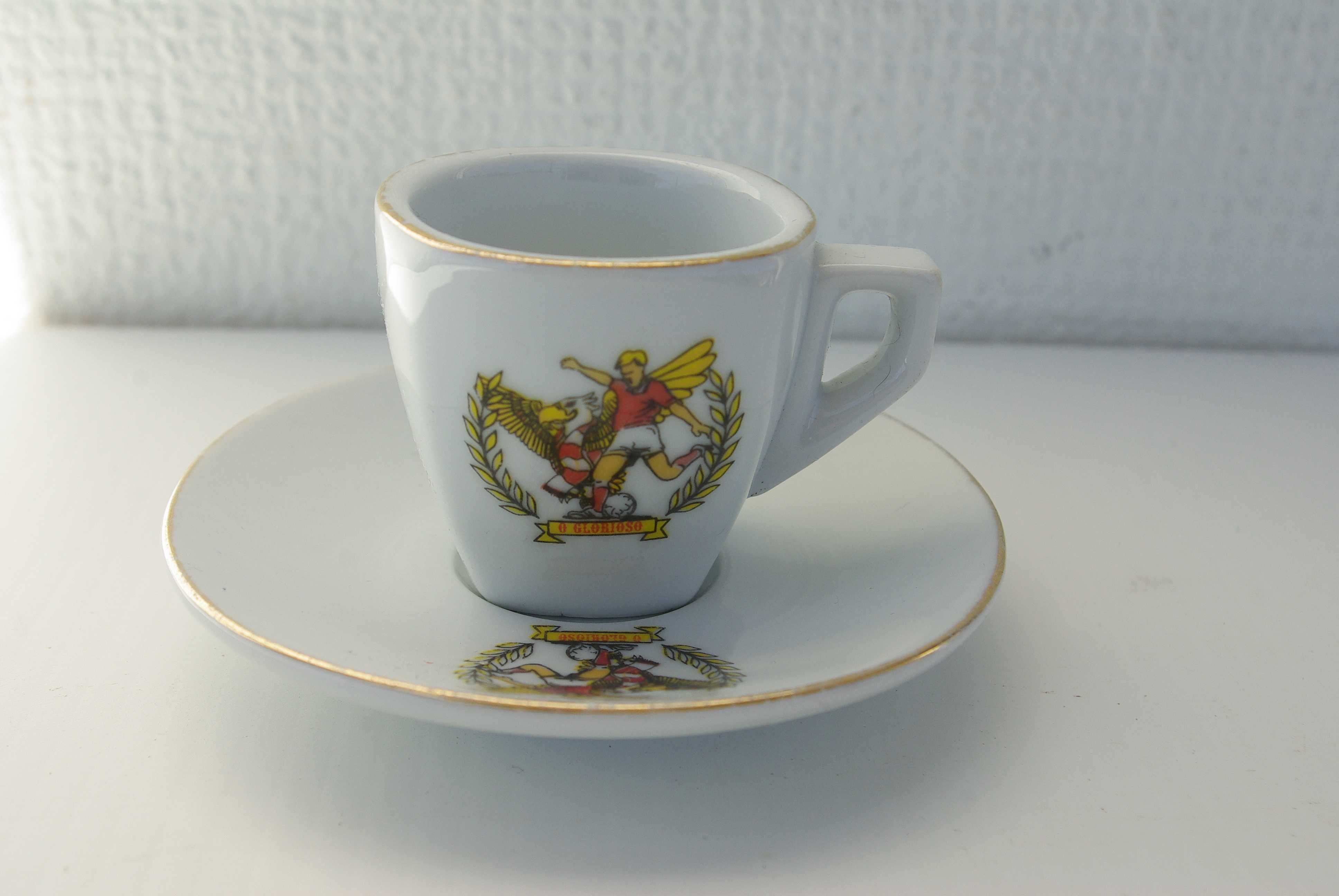 Chávena de café  e pires vintage - O Glorioso - SL Benfica.