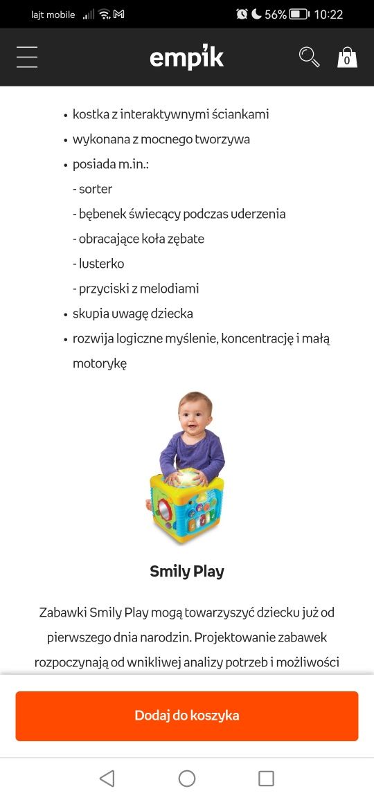 Kostka edukacyjna smily play