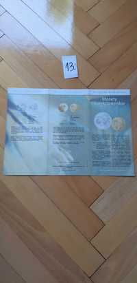 folder do monety Michał Siedlecki z 2001 roku