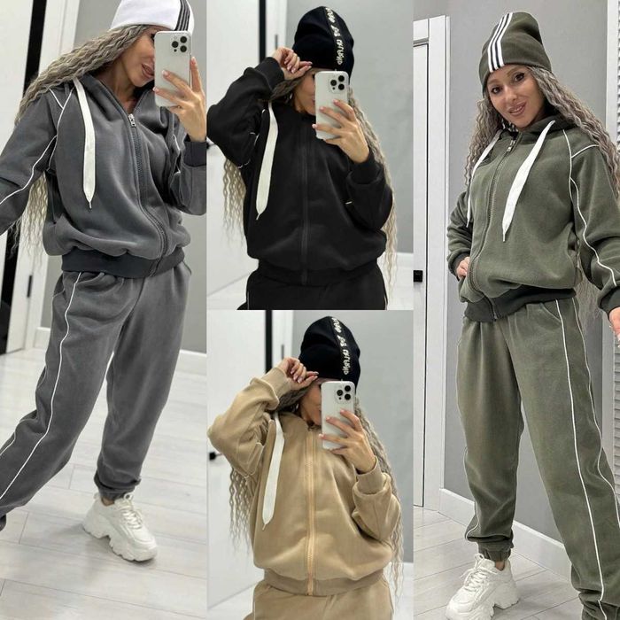 Опт и розница! Теплый женский костюм на флисе 4 цвета + Подарок*