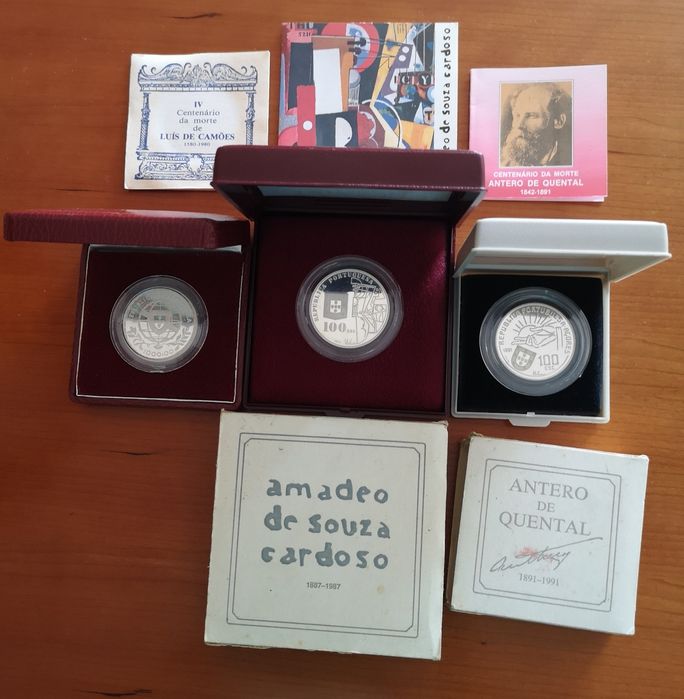 moedas prata proof 100 e 1000 escudos (#3)