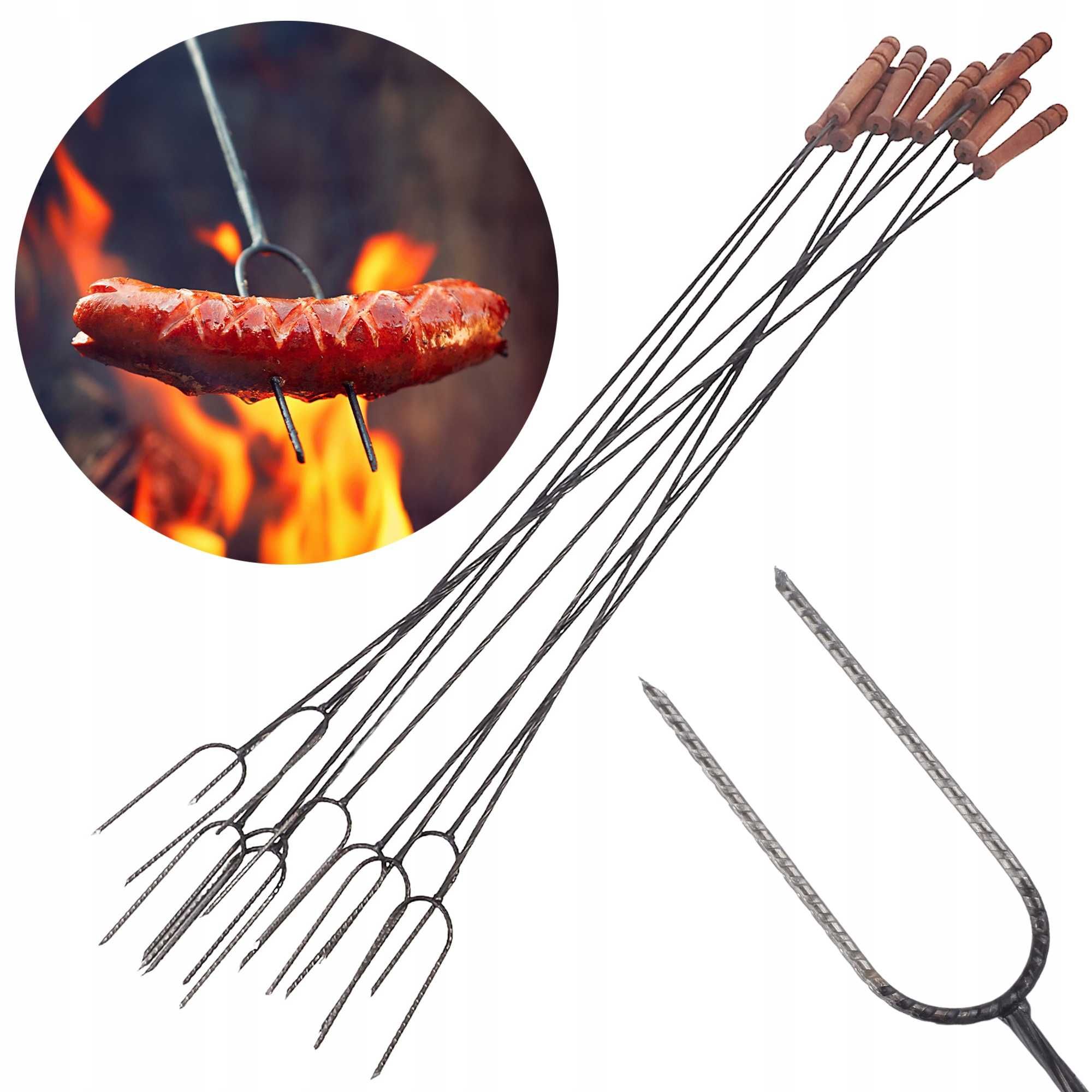 Nowe kijki na ognisko widelce widełki patyki ognisko grill  125 cm