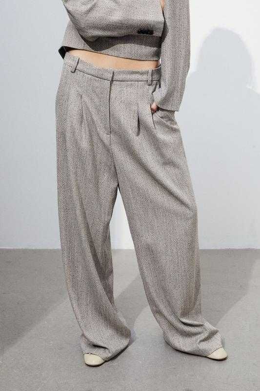 Cтильные широкие плотные брюки в мужском стиле H&M