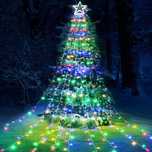 Cortina de luzes de Natal, 317 LED, novo