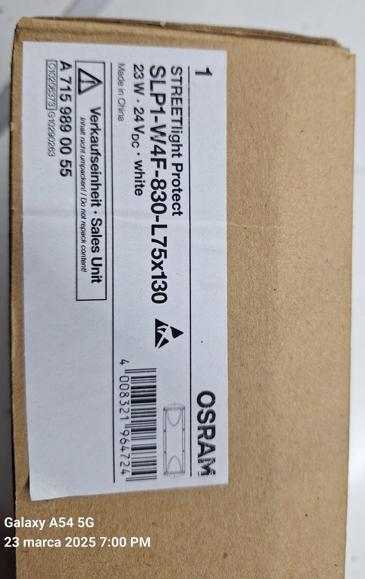 Oświetlenie uliczne lampa LED OSRAM SLP1-W4F-830-L75x130. NOWE!!!