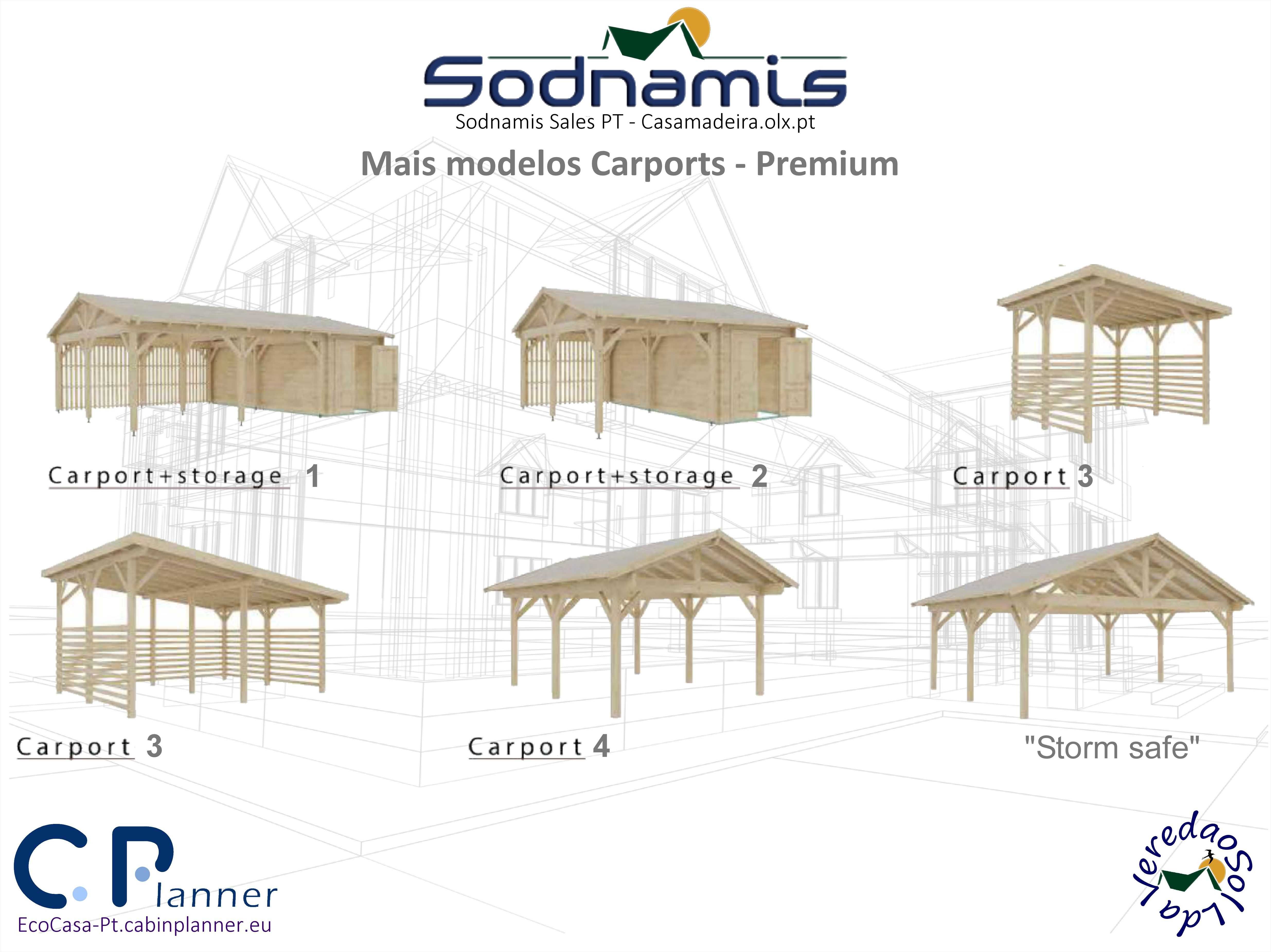 KIT Storm Safe 33m² - Estável otimo por telhas cerâmicas Casa madeira