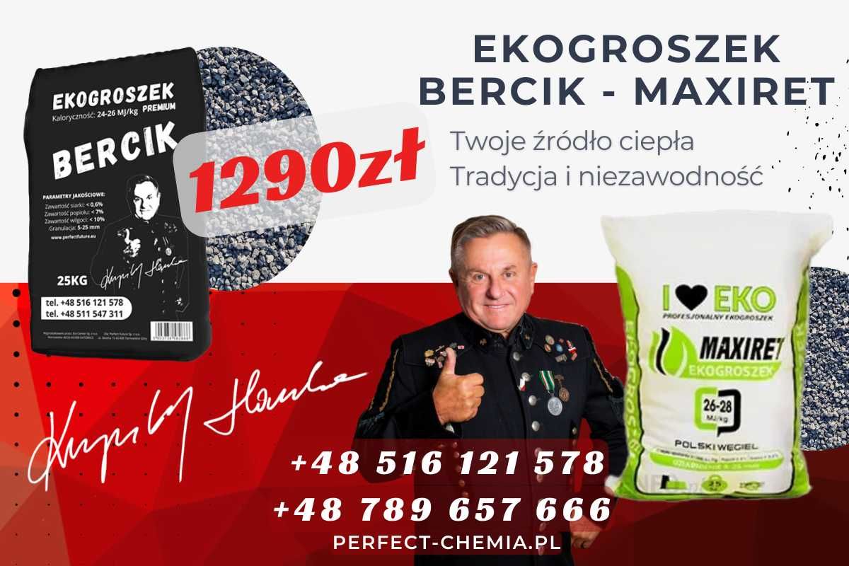 Polski Ekogroszek BERCIK 24-26 MJ/KG w workach 25kg Węgiel 1000KG