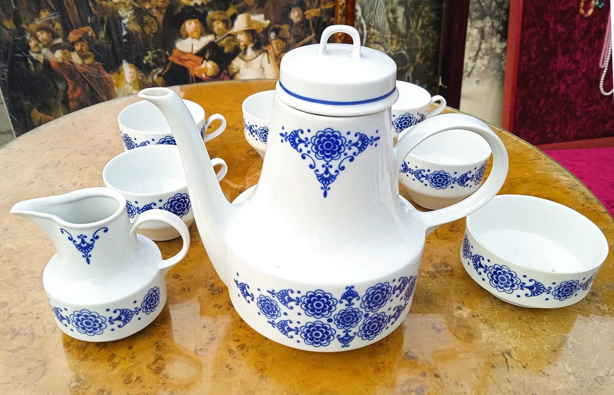 Porcelana Henneberg 1777 Echt Kobalt : piękny serwis