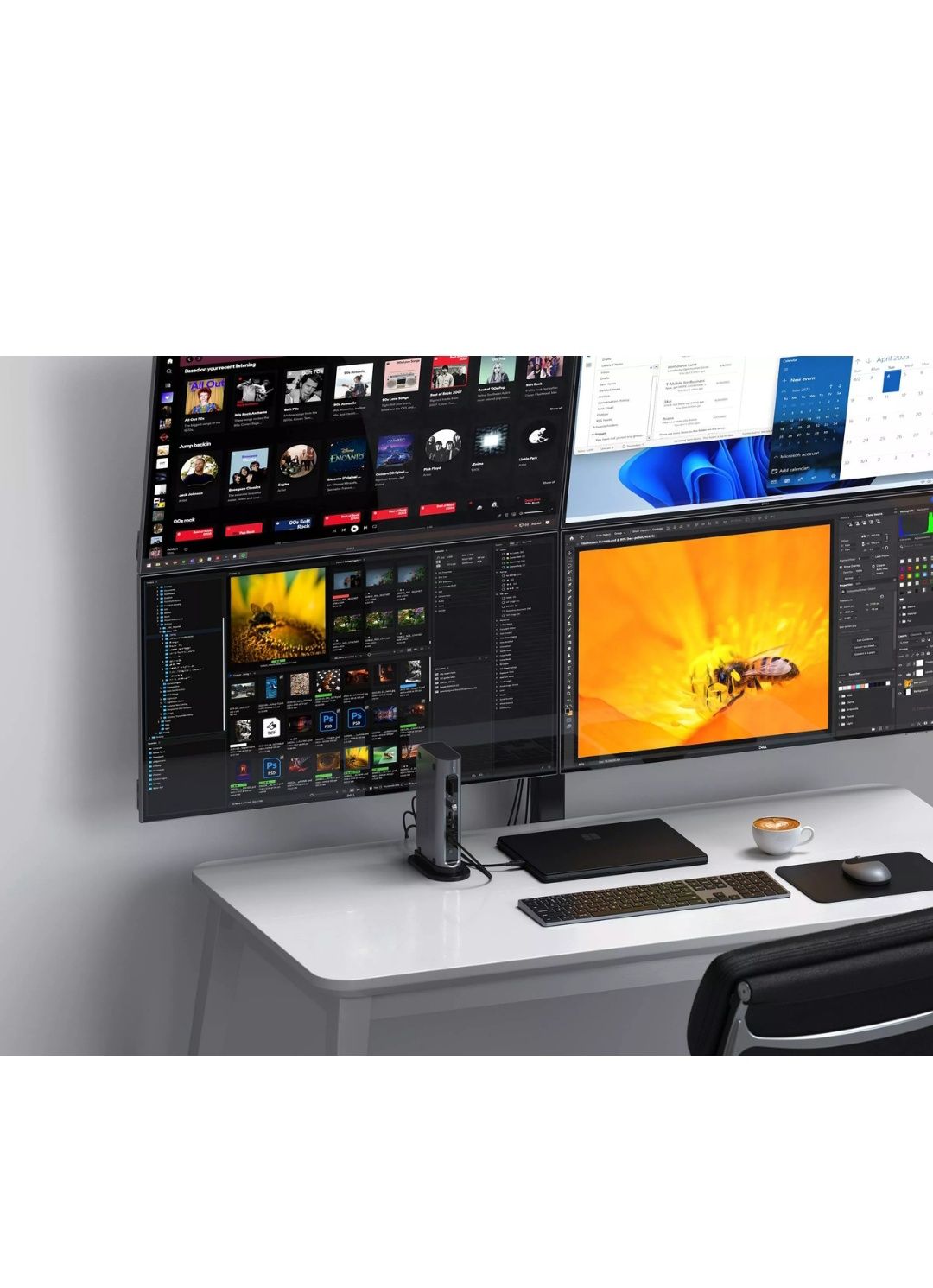 Док-станція Satechi Thunderbolt 4 Multimedia Pro Dock Space Gray .