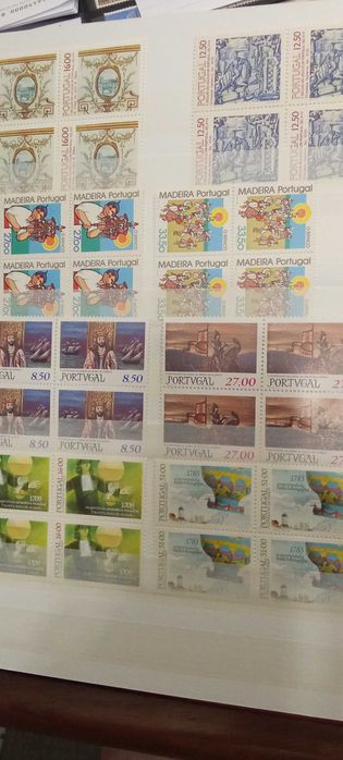 Selos de Portugal 84 quadras em séries completas