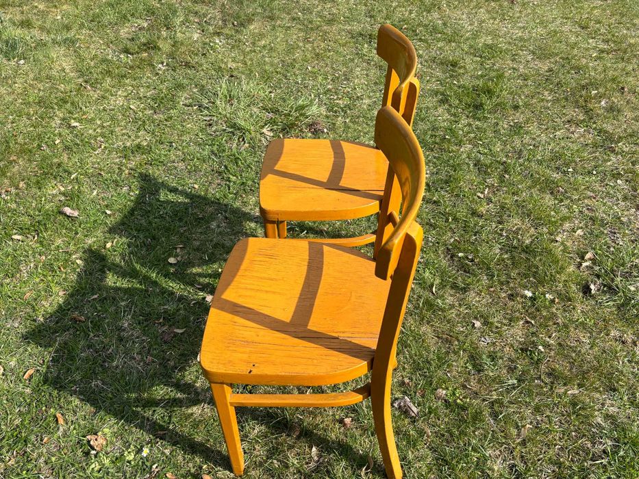 Krzesło drewniane vintage retro PRL