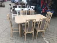 NOWE : Stół 80x140/180 + 6 krzeseł sonoma  + CAPUCCINO dostawa PL