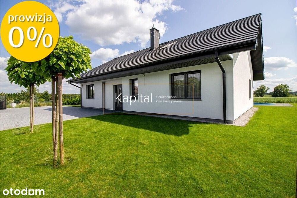 Na sprzedaż nowoczesny dom parterowy z basenem