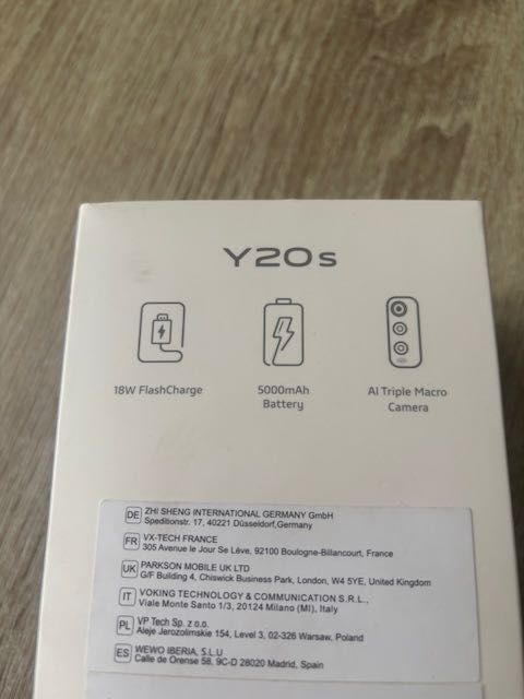 Vivo Y20S 4/128gb stan bdb folia