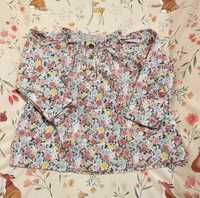 Bluzka koszula długi rękaw kwiaty Carter’s bawełna wiskoza 9M NOWA