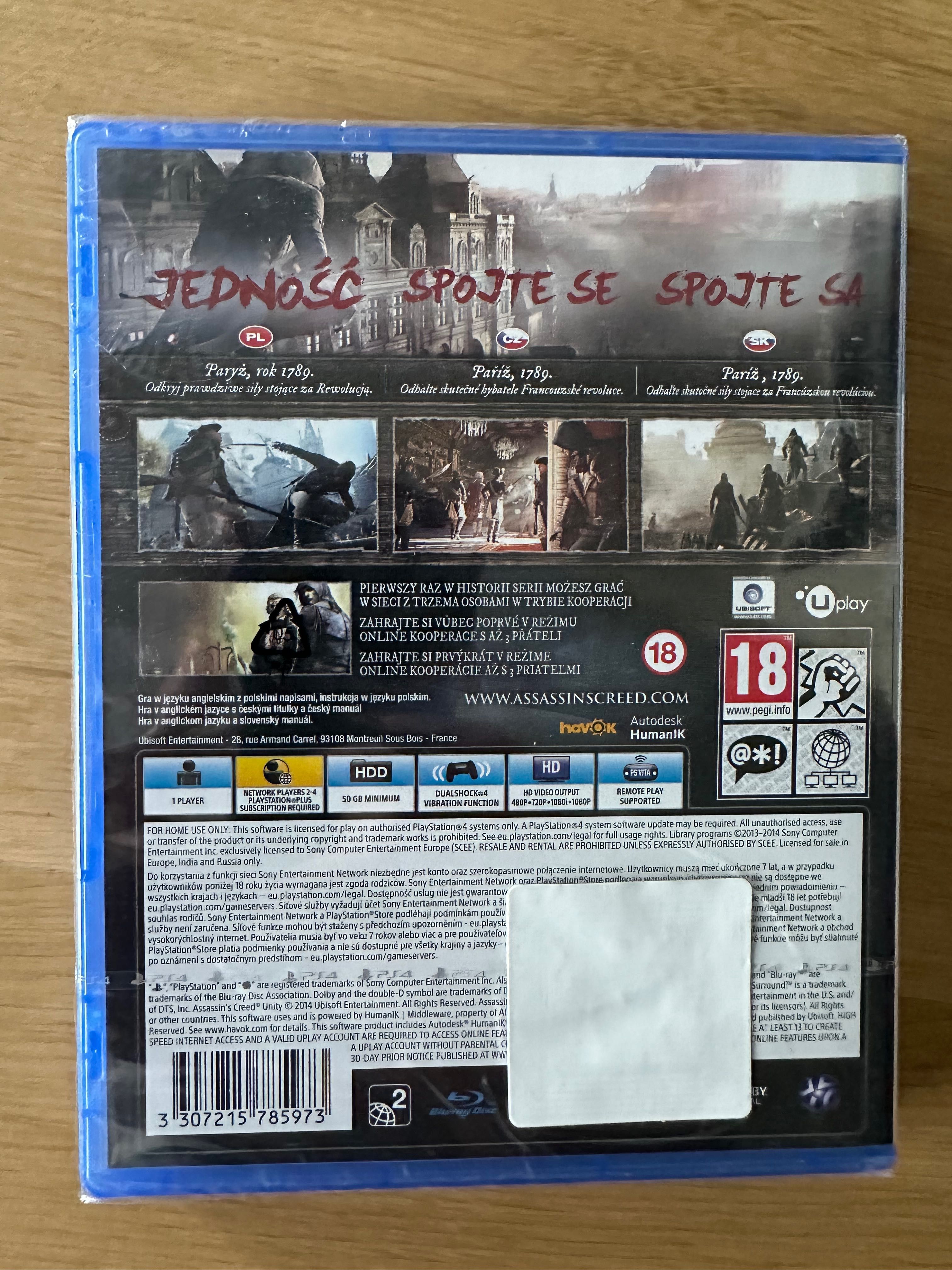 Assassin’s Creed Unity PS4 PL nowa