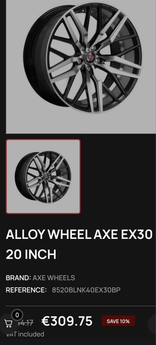 axe wheels ex30 de 20 polegadas