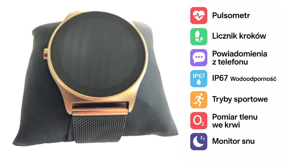 Smartwatch XCOAST JOLI XC PRO AMOLED IP67 Puls Kroki Android iOS