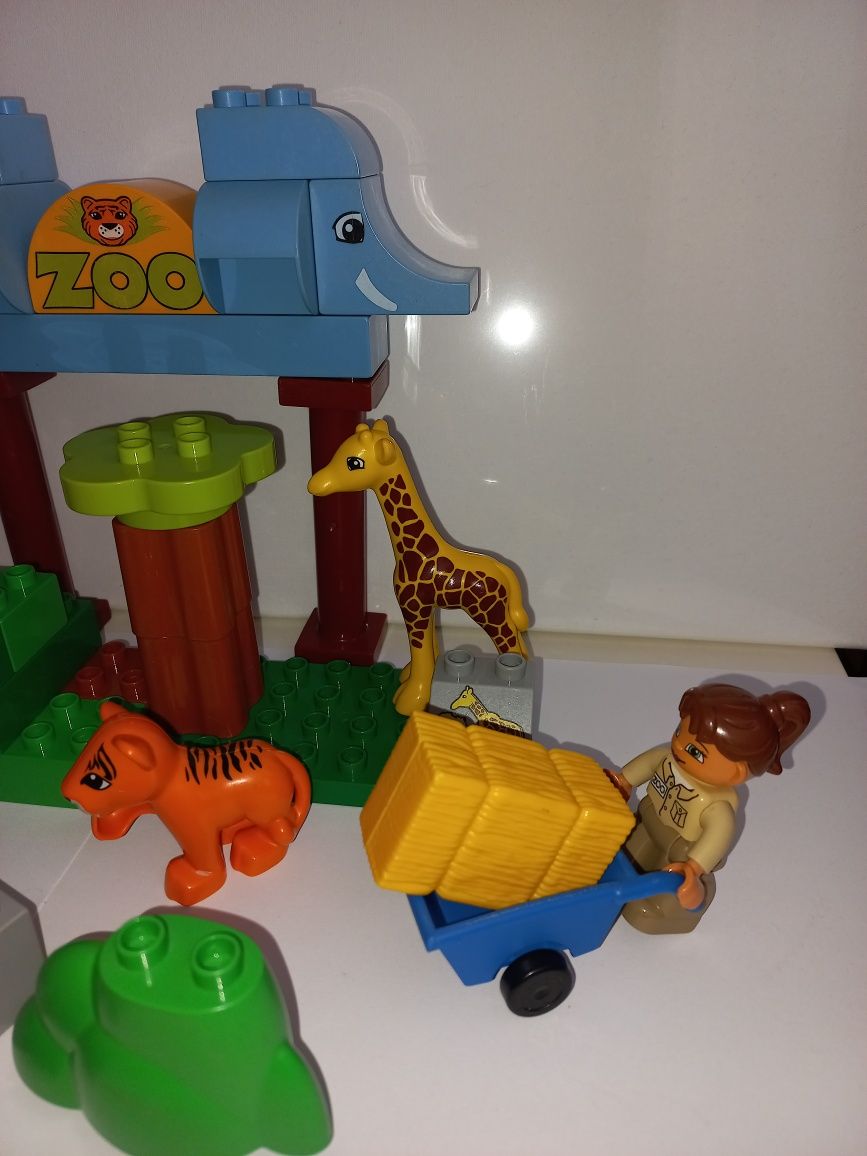 Miks klocków Lego Duplo zoo słoń tygrys żyrafa