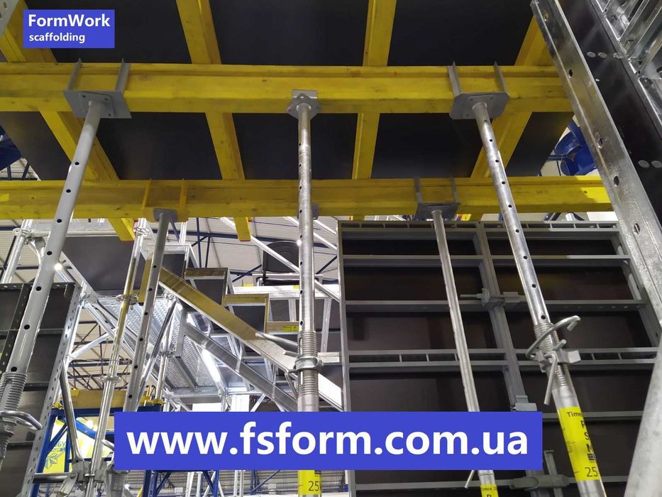 Стійка телескопічна, Опалубка перекриття, Балка, Ригель, Фанера