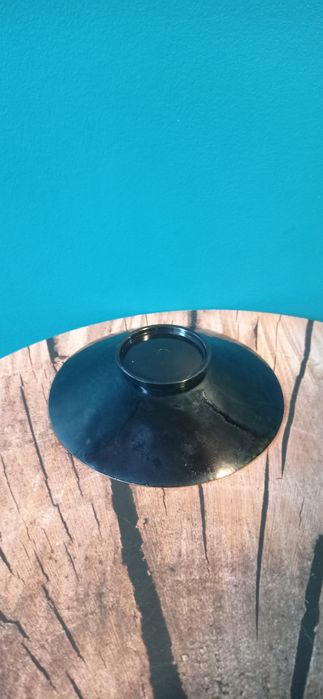 Vintage eksplozja kolorów emaliowana miseczka na biżuterię lub cukierk