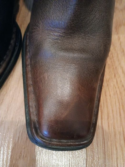 Brązowe skórzane botki JOSE SAENZ, Made in Spain, r. 37