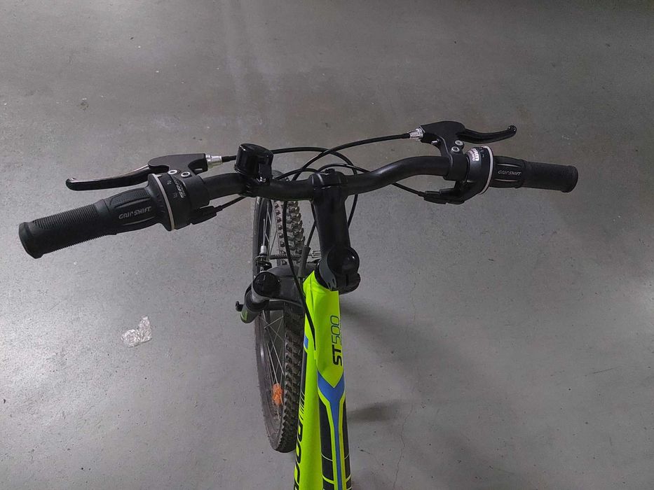 Bicicleta RockRider amarela vivo ST500 criança jovem 24"