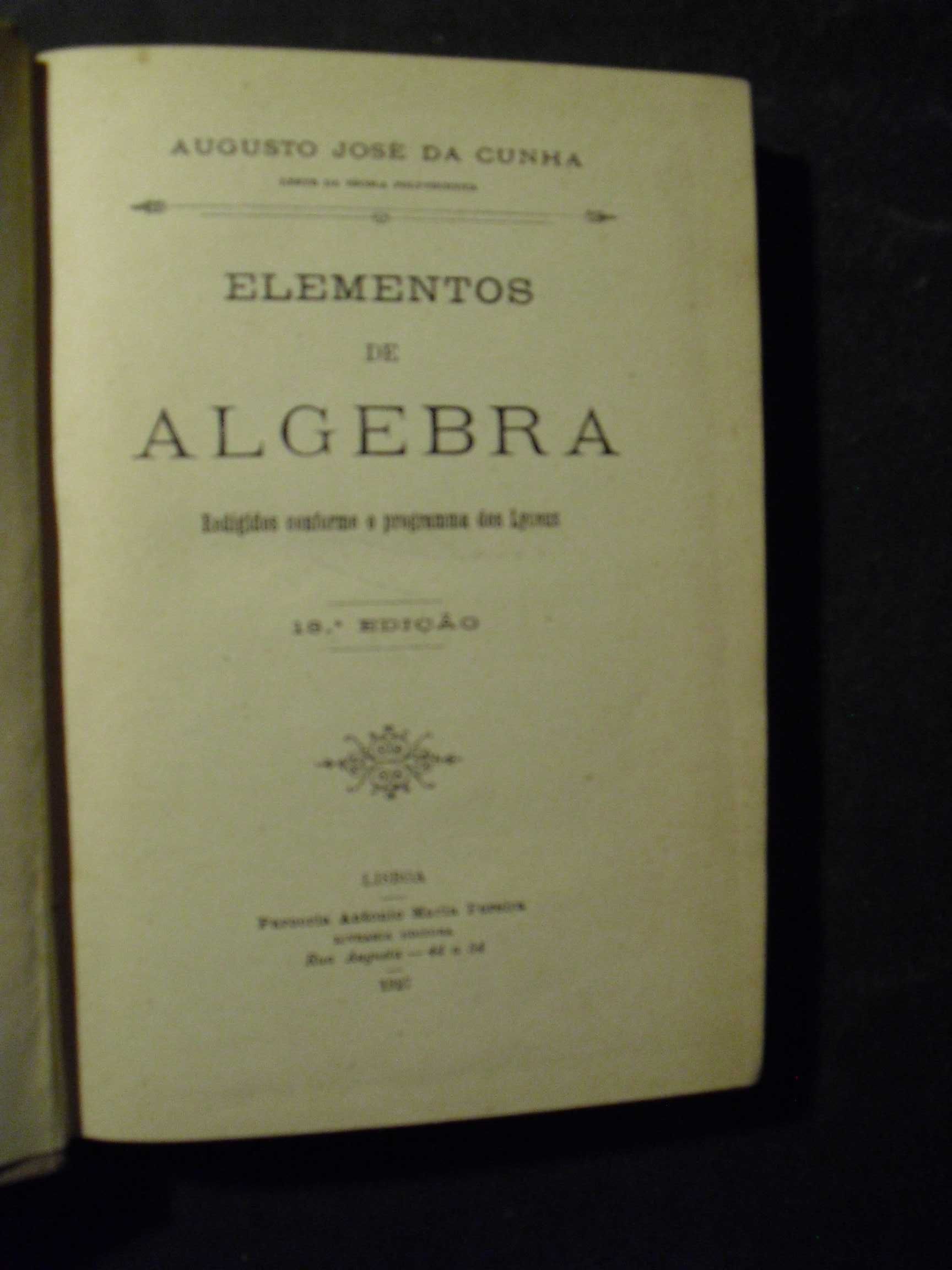 A.J. DA CUNHA-ELEMENTOS DE ALGEBRA