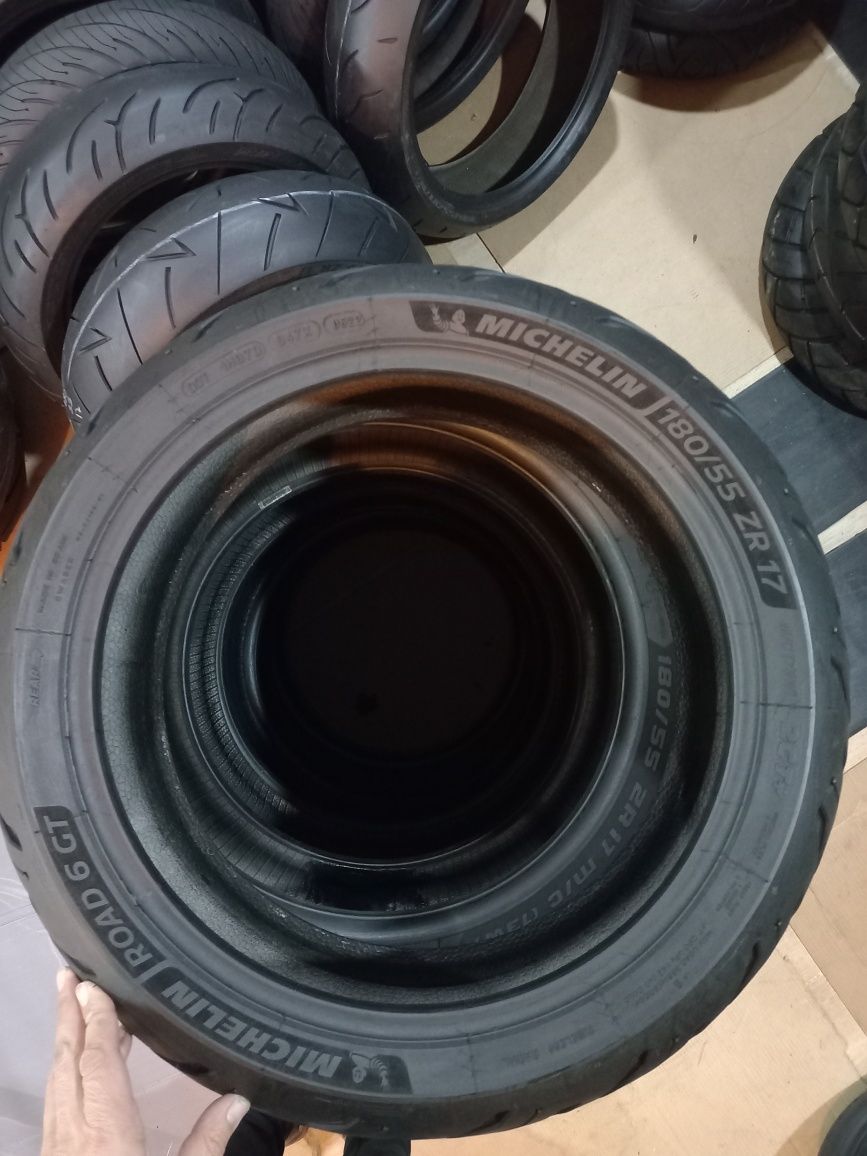 pneu  usado mota  180/55/17 Michelin road 6 gt 2ct +