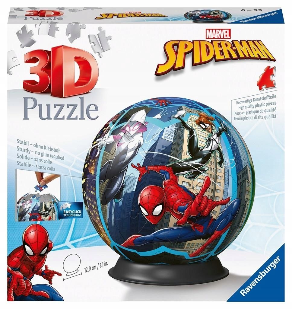 Puzzle 3d 72 Kula: Spiderman, Ravensburger