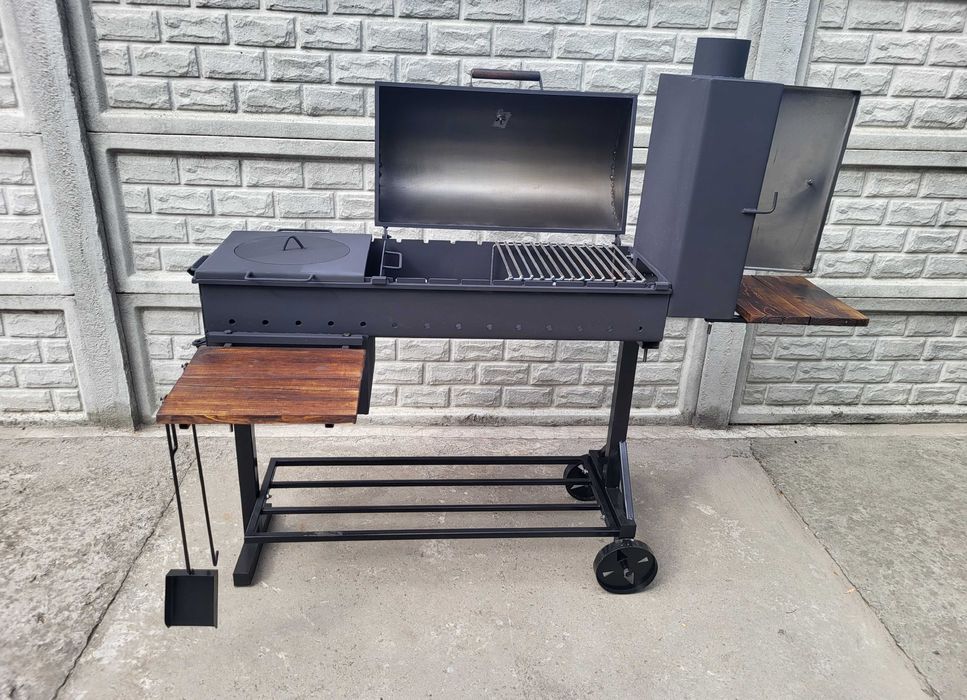 • Від Завода! 3/4/5мм! Посилений Мангал Барбекю з Коптильнею та Пічкою