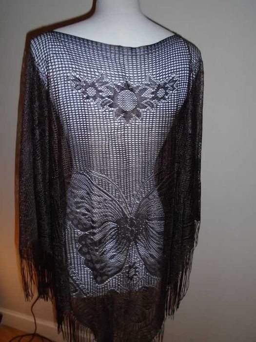 Poncho castanho de verão