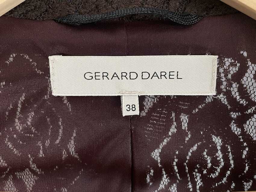 Casaco castanho com padrão de renda Gerard Darel