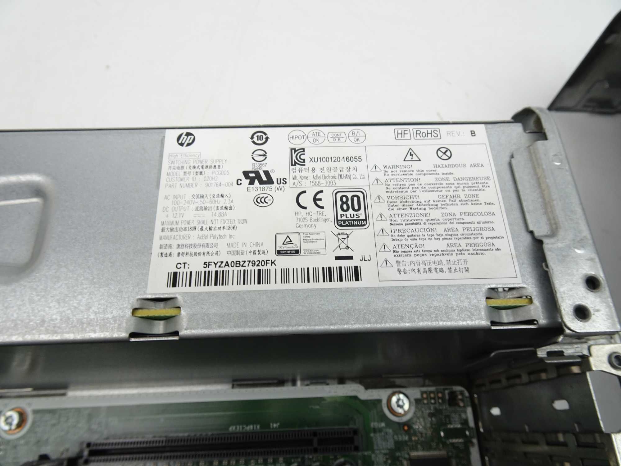 Hp ProDesk 600 G3 SFF Płyta Zasilacz Obudowa Sprawny Niekompletny