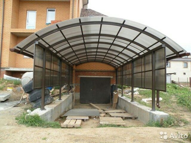 Навес. Навес из поликарбоната, профнастила.Для участка,сада и т.д.