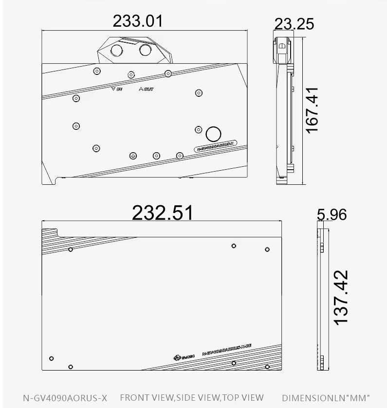 Blok wodny Full Cover + backplate na Gigabyte RTX 4090